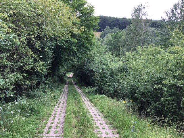 A stretch of the former border's patrol track